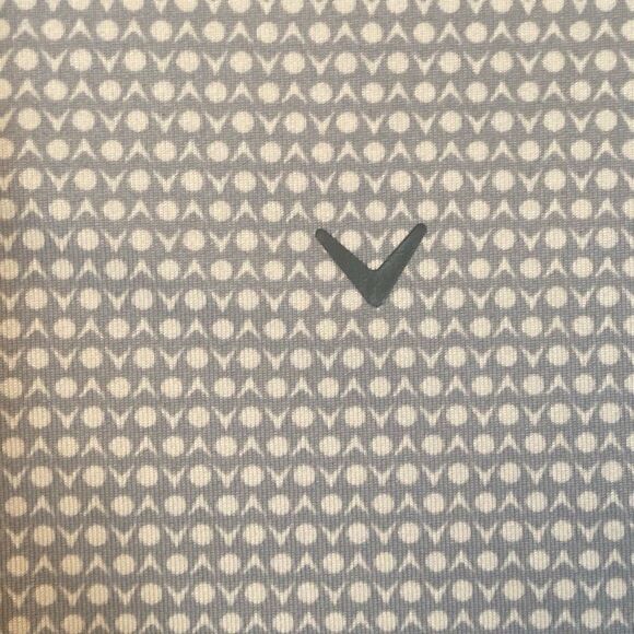 Callaway Opti Dri Mens Polo Golf Short Sleeve Shirt Size Large Light Blue White - Picture 5 of 8